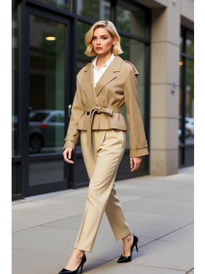 Benerly Kadın Ceket Yaka Uzun Kol Düz Desen Regular Kalıp Fonksiyonel Dayanıklı Kaliteli Konforlu Şık