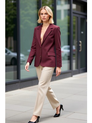 Benerly Kadın Ceket Yaka Uzun Kol Regular Kalıp Fonksiyonel Dayanıklı Kaliteli Konforlu Estetik Şık