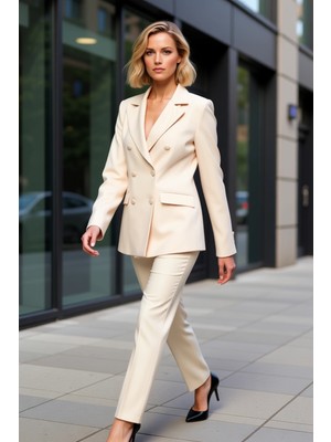 Benerly Kadın Ceket Yaka Uzun Kol Regular Kalıp Düz Desen Fonksiyonel Dayanıklı Kaliteli Konforlu Şık