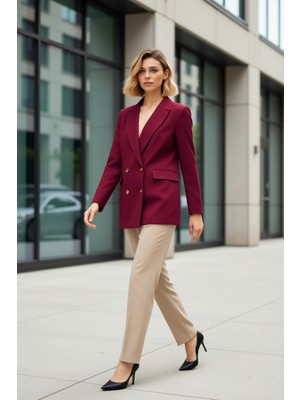 Benerly Kadın Ceket Yaka Uzun Kol Düz Desen Regular Kalıp Fonksiyonel Dayanıklı Kaliteli Konforlu Şık