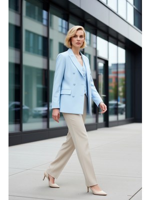 Benerly Kadın Ceket Yaka Uzun Kol Regular Kalıp Düz Desen Fonksiyonel Dayanıklı Kaliteli Konforlu Şık