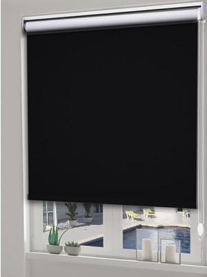 Perdego Allium Serisi Siyah Renk (A Kalite) Blackout Karartma Stor Perde