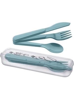 Lunaev Kendiliğinden Kutulu Hijjenik Plastik Piknik Tipi Çatal Kaşık Bıçak Seti