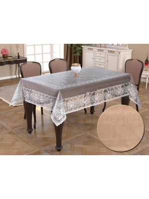 Raşel Örme Pano Desenli Masa Örtüsü 160X220 Narin Capicino