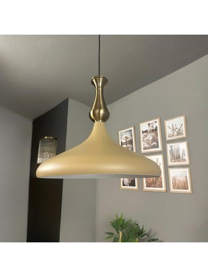 Bamyum Champion Bej Eskitme Vezir Başlık Tekli Avize Sarkıt Salon Aydınlatma Avizeler