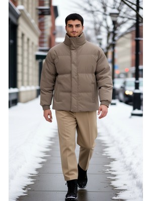 Benerly Erkek Dik Yaka Düşük Kol Şişme Mont Fonksiyonel Dayanıklı Kaliteli Konforlu Estetik Modern