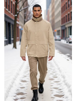 Benerly Erkek Ceket Yaka Reglan Kol Düz Gabardin Mont Fonksiyonel Dayanıklı Kaliteli Konforlu Spor