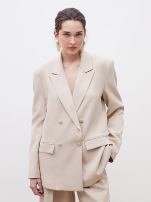 Soulife Krep Kadın Blazer Ceket