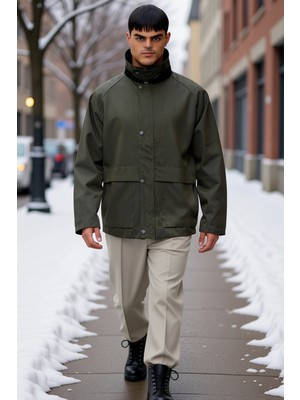 Benerly Erkek Ceket Yaka Uzun Kol Gabardin Regular Fit Mont Fonksiyonel Dayanıklı Kaliteli Estetik