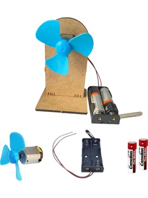 Eding Yel Değirmeni Ahşap Stem – Kendin Yap Stem Fen Bilimleri  Deney Seti -Dc Motor ,pervane