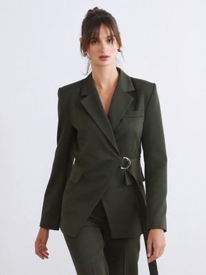 Soulife Kruvaze Yaka Kadın Blazer Ceket