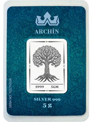 Archin Doğanın Huzurunu ve Gücünü Yansıtan Ağaç Temalı Hediyeye Özel 5 Gram 999 Ayar Gümüş Külçesi-693