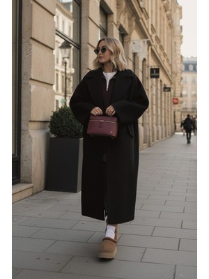 Barbora Kışlık Detaylı Kadın Kaşmir Kaban