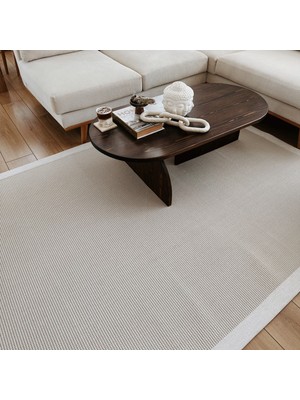 Cool Halı Riga Art 01 Hasır Dokulu Balkon Halısı Ithal Sisal Halı Yolluk Bordürlü Mutfak Halısı