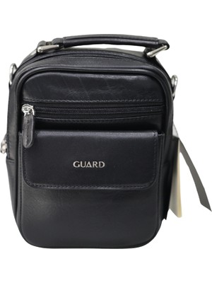Guard Mini Siyah Kristal Deri El Çantası
