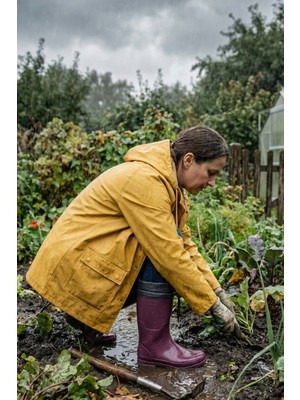 Belix Konçlu Peluşlu Kadın Yağmur Çizmesi 36-40 Mürdüm