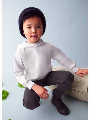Mayoral Erkek Çocuk Kapüşonlu Sweatshirt Ekru 4451