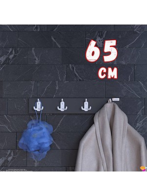 Modilayn Arı Serisi 12 Kancalı Banyo Askısı - 4'lü Set (61,4x9,6 Cm) | Ekstra Düzen ve Yer Tasarrufu