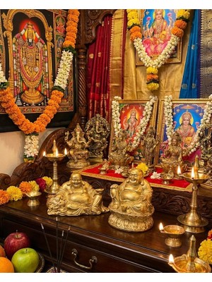 Zeroxo Ikili Mutlu Buda Heykeli Seti - Oturan Budai & Yarı Yatık Hotei | Zenginlik ve Bereket Objeleri