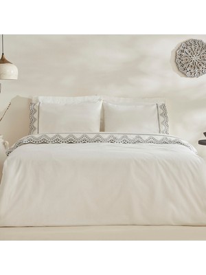 Karaca Home Orvin Çift Kişilik Nakışlı Nevresim Takımı Beyaz