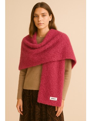 Rtd&vld Kadın Yumuşak Dokulu Ince Triko Şal Gül Kurusu