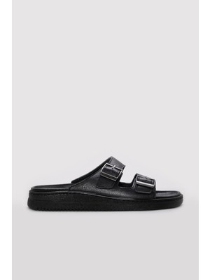 Fast Step Hakiki Deri  Kadın Kısa Topuklu Terlik 160ZACF0260