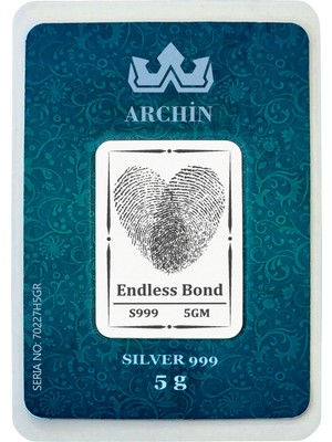 Archin Aşk Temalı 999 Ayar Gümüşten Üretilmiş Hediyeye Özel 10 Gram Gümüş Külçesi-710