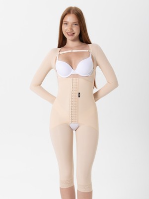 HA-126 Kopçalı Kollu Diz Altı Korse Medikal Liposuction Karın Germe Doğum Sonrası Bariatrik