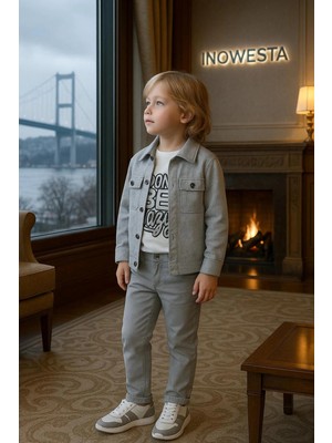 inowesta Erkek Çocuk 3'lü Günlük ve Özel Kombinli Takım(Bir Beden Büyük Tercih Ediniz)