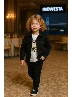 inowesta Erkek Çocuk 3'lü Günlük ve Özel Kombinli Takım(Bir Beden Büyük Tercih Ediniz)