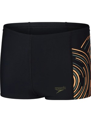 Speedo Plmt Prnt Asht Jm Siyah Çocuk Mayo