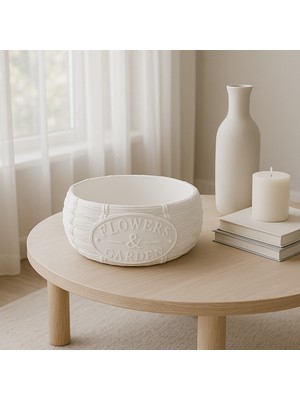 Decostone Dekoratif Hasır Saksı