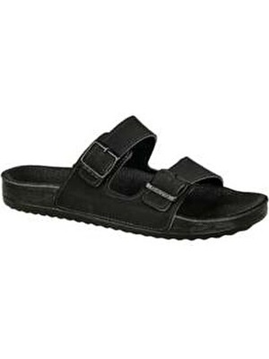 Ceyo Erkek Terlik Poliüretan Malzeme ile Günlük Kullanım için Ortopedik Tabanlı Siyah Bahama-10