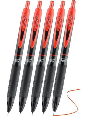 Artlantis Kırmızı Pilot Kalem Signo 307 5 Adet Uniball Basmalı Pilot Kalem 0.5 mm Roller Uçlu Pilot Kalem Ince Uçlu Likit Mürekkep