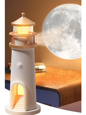 Ciyu Ticaret Deniz Feneri Projektör Gece Lambası Ay LED Gece Lambası Kumandalı Ayarlanabilir