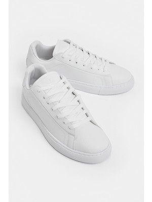 Tonny Black Erkek Beyaz Poli Taban Bağcıklı Günlük Spor Ayakkabı