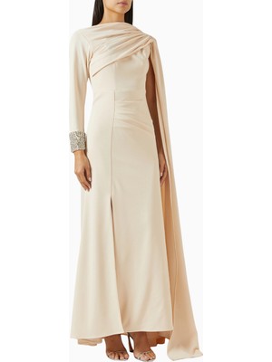 Ac By Aanchal Chanda Embellished Cape Işlemeli Pelerinli Kadın Elbise