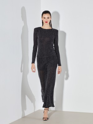 Soulife Yüksek Bel Ispanyol Paça Simli Kadın Pantolon