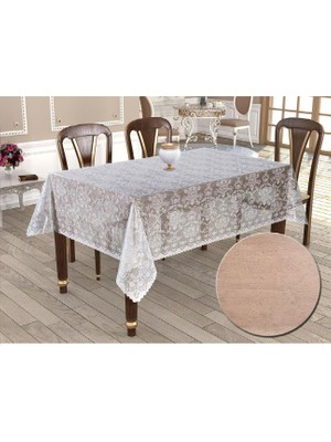 Raşel Örme Pano Desenli Masa Örtüsü 160X220 Bahar Çapicino