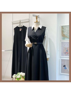 Serica Moda Siyah Kemerli Suit Jile