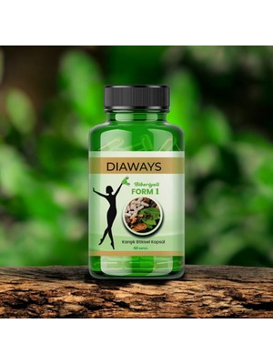 Diaways Kilo Vermeye Yardımcı Zayıflama1 Bitkisel Biberiye, Avokado, Papatya, Ada Çayı Içeren Bitkisel 60 Kapsül Form1