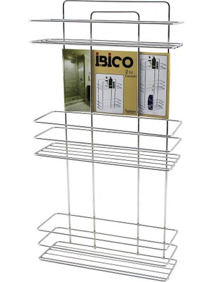 Go İthalat 3 KATLI - DİKDÖRTGEN   KROM   METAL  BANYO KÖŞELİK - DUŞKABİN RAF - ŞAMPUANLIK (5273)