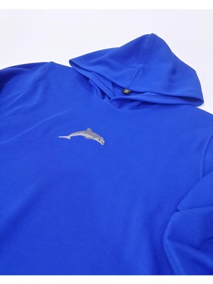 Double Tank Yunus Balığı Nakışlı Kapüşonlu Sweatshirt