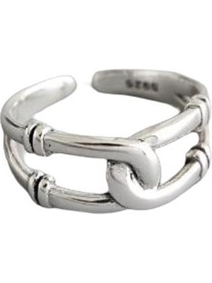 Mimozaavm 925 Ayar Gümüş Boyutlanabilir Kadın Yüzük