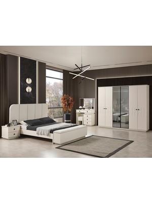 Eymense Petek Benchli Modern 6 Kapaklı Yatak Odası Takımı