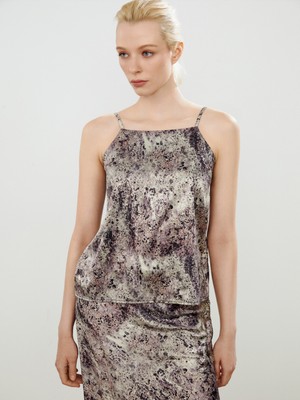 Soulife Halter Yaka Desenli Askılı Bluz