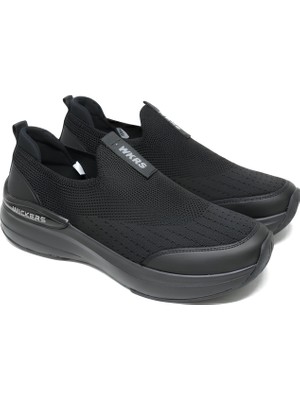 Wickers Waykon Siyah Triko Sneaker Günlük Spor Ayakkabı