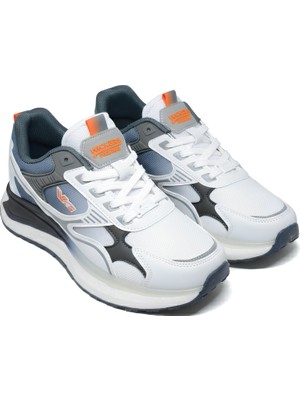 Wickers Waykon Beyaz Bağcıklı Şerit Detaylı Sneaker Günlük Spor Ayakkabı