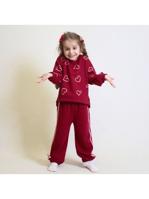 Ozzy Kids Kız Çocuk Kalp Desenli Eşofman Takımı