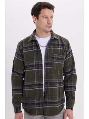 Tudors Erkek Regular Fit Rahat Kesim Kışlık Kareli Oduncu Gömlek